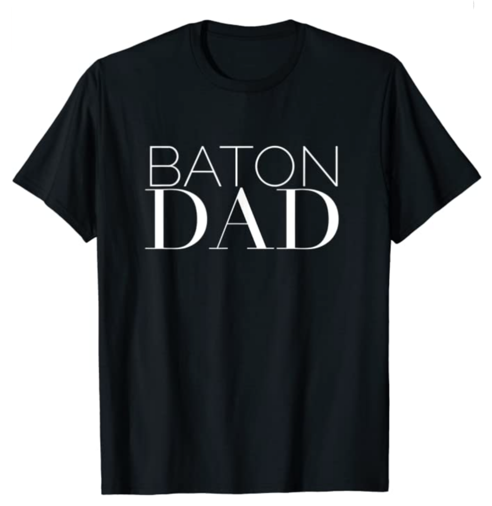 baton twirling online shop apparel black tee - Baton Dad